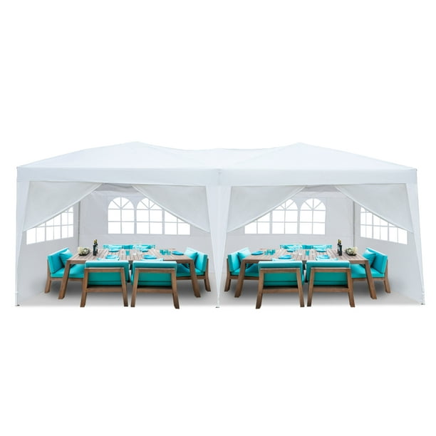 vidaXL Party Tent 3x6m with 6 Walls White Patio Garden Gazebo Marquee Pavilion